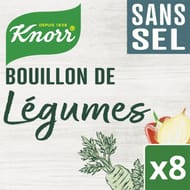 Knorr bouillon cubes de légumes sans sel x8 72g