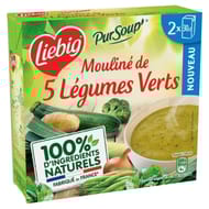Liebig pursoup mouliné de 5 légumes verts 2x30cl