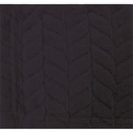 Plaid uni 125x170 avec ourlet chevron bleu