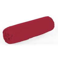 Drap housse 90x190 uni rouge 57 fils