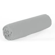 Drap housse 140x190 uni gris perle 57 fils