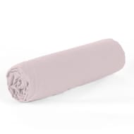 Drap housse 140x190 uni rose clair 57 fils