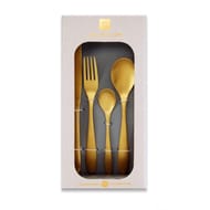 Tb collection ménagère 16 pièces bagatelle revêtement pvd gold mat
