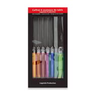 Coffret 6 couteaux laguiole multicolores