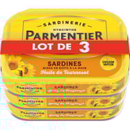Parmentier sardines huile 135gx3 405g