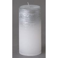 Bougie cylindrique "foggy" 120/58 mm argent