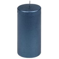 Bougie cylindrique rustic-glanz 120/58mm bleu nuit