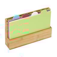 Lot 4 planches plastique + support rangement & porte 6 couteux bambou