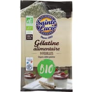 Sainte lucie gélatine alimentaire  bio 9 feuilles 11g