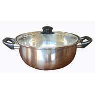 Friteuse inox couvercle verre 26cm
