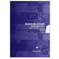 Clairefontaine bloc cours 21x29.7 cm 200 pages seyes 90 grammes