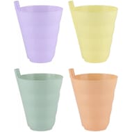 Gobelet avec paille x4 200 ml