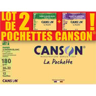 Lot 1 poch cagrain 24x32 180g+1 poch papier création 24x32cm