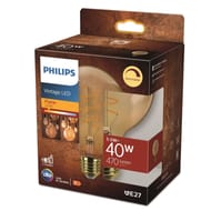 Philips ampoule LED 40w globe 95mm blanc chaud ambrée dimmable