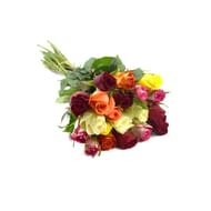 Bouquet de 20 roses 40 cm arlequin coloris assortis