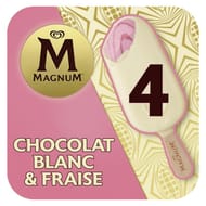 Magnum chocolat blanc & fraise 4x100ml 324g