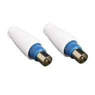 Prodelect 2 fiches tv male 9.52mm sortie droite