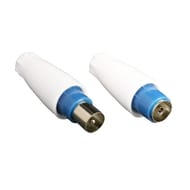 Prodelect 2 fiches tv male + femelle 9.52mm sortie droite