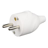 Prodelect fiche male droite 16a + terre blanc
