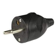 Prodelect fiche male droite 16a + terre noire