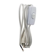 Prodelect cordon alimentation 2.5a 2x0.75mm + interrupteur blanc