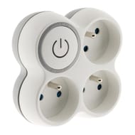 Zenitech triplite 3x16A + inter façade blanc /gris