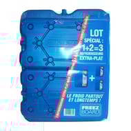 Lot d'accumulateurs de froid extra plat 1x800gr + 2x400gr