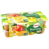 Cora compote de pomme allégée en sucres 16 x 100g