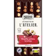 Nestlé L'Atelier tablette de chocolat noir et noisettes entières 170g