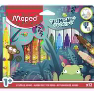 Maped feutres jumbo jungle fever x12 boîte carton