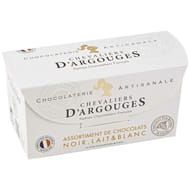 Chevaliers d'argouges assortiment de chocolats noir,lait et blanc 175g