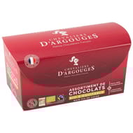 Les chevaliers d'argouges assortiment chocolats noir 72% bio 180g