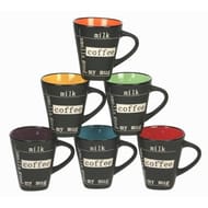 Gres mug bicolore noir 21cl