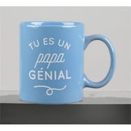 Mug 37cl grès gamme fête des pères bleu