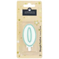 Bougie chiffre pailletté avec pied N°0