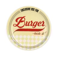 Assiette a burger 26cm en gres jaune