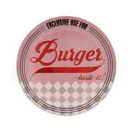 Assiette a burger 26cm en gres rose