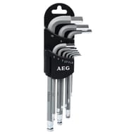 Aeg set 9 clés 6 pans + support