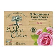 Le Petit Olivier savonnettes extra douces rose 2x100g