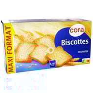 Cora biscottes nature 100 tranches 830g