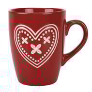 Mug grès 30cl gamme charme coloris rouge décor darling