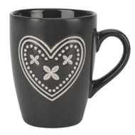 Mug grès 30cl gamme charme coloris gris décor darling