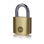 Yale 2 cadenas laiton mat, anse acier 3 clés 30mm