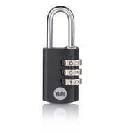 Yale cadenas aluminium à combinaison 28mm noir anse acier 3 chiffres