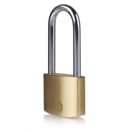 Cadenas laiton 30mm, anse acier cemente, 3 cles