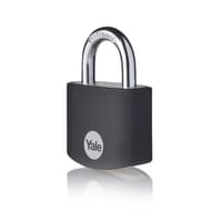 Cadenas aluminium 38mm noir, anse acier, 3 cles