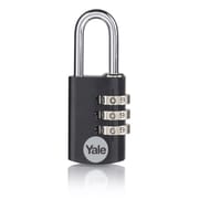 Cadenas aluminium a combinaison 20mm, noir, anse acier, 3 chiffres