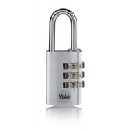 Yale cadenas aluminium à combinaison 28mm argent anse acier 3 chiffres