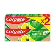 Colgate extraits naturels bio dentifrice faicheur citron & agrumes x2