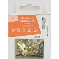 Assortiment de crochet tableau n°0/1/2 /3